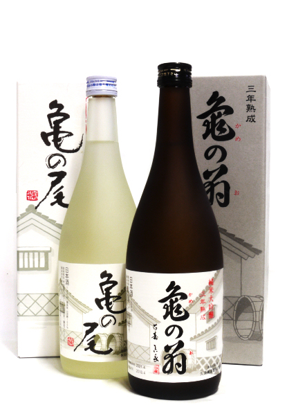 日本酒：清泉「亀の翁」 純米大吟醸 三年熟成 × 清泉「亀の尾」 大吟醸